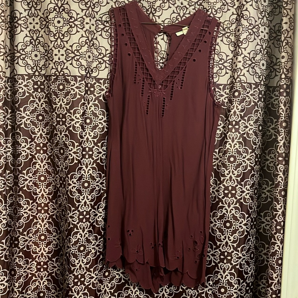 Urban Outfitters Staring at Stars maroon romper
